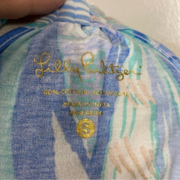 Lilly Pulitzer Aleida Tank Tunic Top Light blue Verbena Aboat Time sailboats - Picture 16 of 16